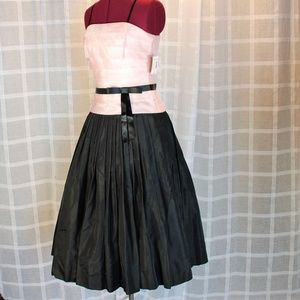 Pink ruffled NWT top with Vintage 50s skirt Prom